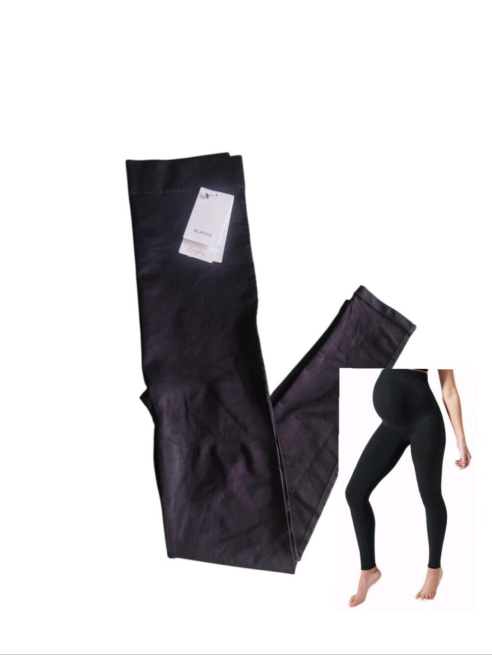 BLANQI Black Maternity Support Leggings - High Waist